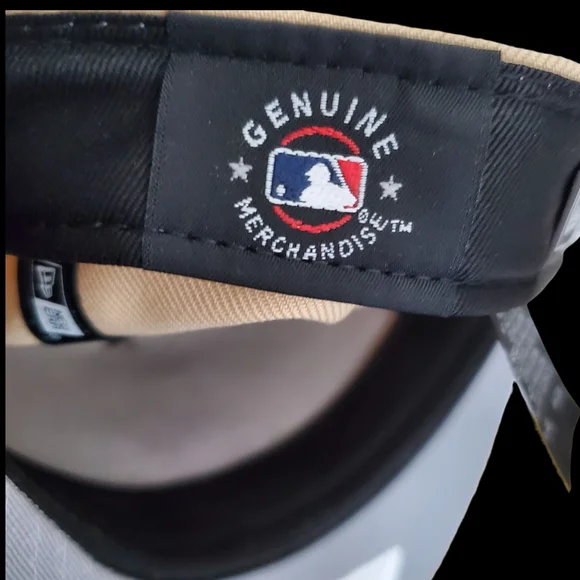 LA Dodgers New Era Beige/Coral Two-Tone Color Pack A-Frame 59Fifty Fitted Size 7 - Picture 7 of 8